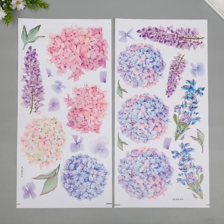 Stick plastic interior color "hydrangeas" 30x60 cm set 2 sheets-1