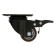 Furniture wheel Cappio d = 40, on the site, with a stop, rotary, tpr coating
