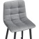 Baric stool for metal/velor, black/gray 43x42x93 cm