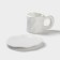 Tea couple ceramic "basalt", 2 items: mug 200 ml, saucer d = 14.8 cm, white color