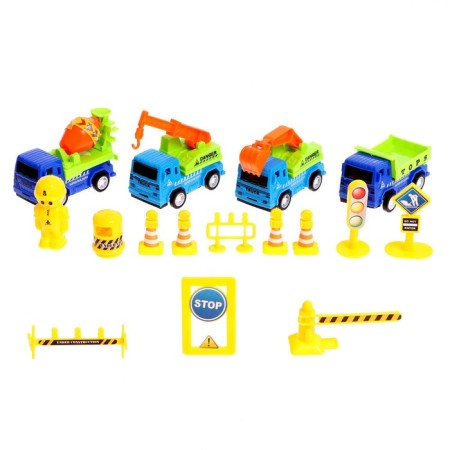 Set of gaming "construction site", inertia machines, mix color-2
