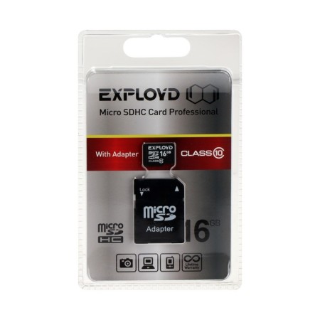 Memory map Exployd Microsd, 16 GB, SDHC, class 10, with adapter SD