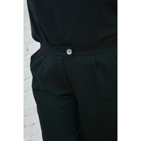 Female trousers, size 64, black color-6