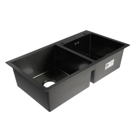 Kitchen sink Aflorn AF97843B-D, Sredal, Double, S = 3.0 and 0.8 mm, 78x43x22cm, Siphon, Graphite-1