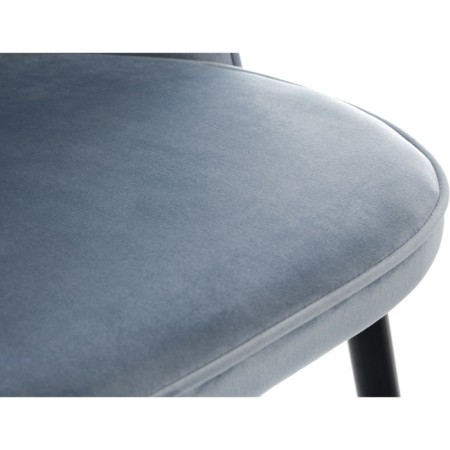 Stol on a metal frame Dodo metal/velor, black/blue 48x54x77 cm-5