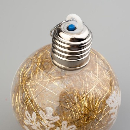 A set of Christmas tree balls "Ice patterns" 2 pcs., Batteries, 1 LED, RGB glow-3