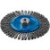 Disc “bison” brush 35192-150_z02, for ushm, steel 0.5 mm, wicker bundles, M14x150 mm