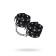 Single -layer handcuffs with Pecado BDSM eyelets, genuine leather, black