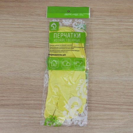 Gloves of household rubber shares, size XL, 40 g, color mix-4