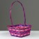 Wicker basket, 20 x 20 x 10/33 cm, purple, bamboo