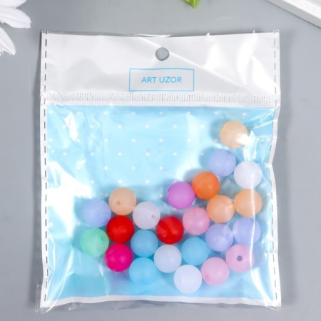 Beads for creativity plastic "Balls Color" matte set 20 grams d = 1.2 cm-2
