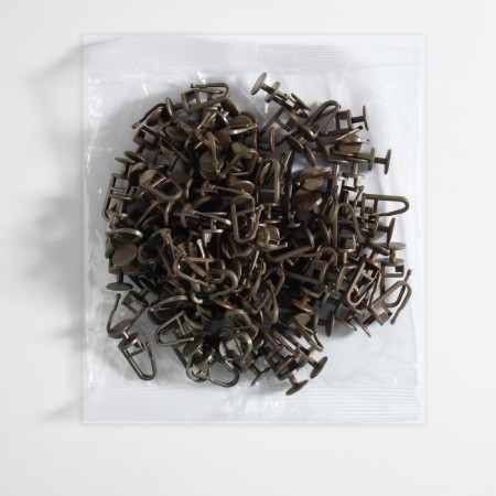 Hook for curtains, cloves with a lock, 2.8 × 1.2 × 1.2 cm, brown color-2