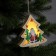 Christmas tree toy "Christmas tree with Santa Claus", from batteries, glow warm white