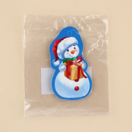 Schildik decorative for the gift "Snowman", 4.2 x 7 cm, New Year-4