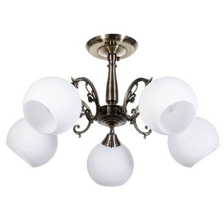Aurelia chandelier 5x60W E27 Antique bronze 60x60x30cm.