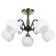 Aurelia chandelier 5x60W E27 Antique bronze 60x60x30cm.
