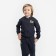 Sweatshirt for a boy, dark blue color, height 110 cm