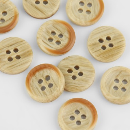 A set of buttons, 4 punctures, d = 15 mm, 10 pcs, beige color-1