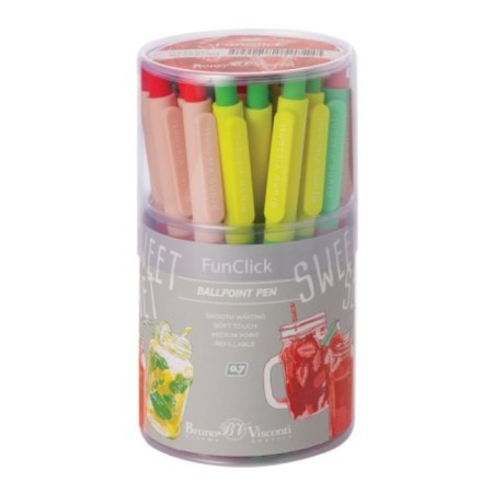 Handle Automatic Ball Freshwrite FunClick. My refresh, node 0.7 mm, blue pigment ink, Soft Touch, mix-1