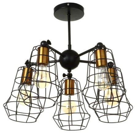 Chandelier 2210/5 E27 40W Black-Bronze 34.4x34.4x68 cm Bayerlux-3
