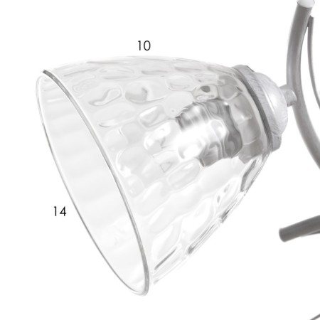 Riana chandelier 3x40W E27 white, silver 50x50x23cm-5