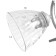 Riana chandelier 3x40W E27 white, silver 50x50x23cm