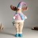 Interior doll "Losik in a pink sweater with fur and a blue cap, with an asterisk" 61.5 cm 94880