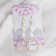 Earrings with pearls "tenderness" links, white color in gold