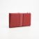Women's wallet on the button, burgundy color