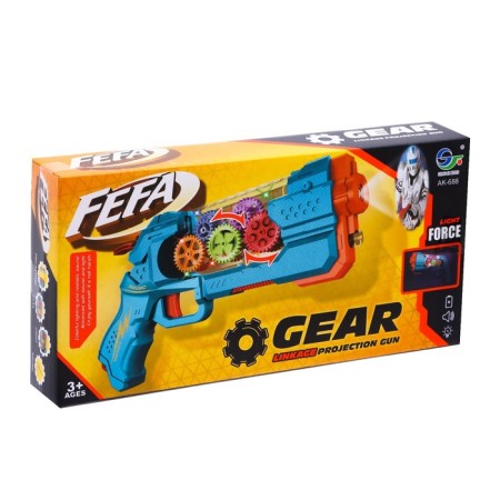 Blaster "Techno", with rotating gears, mix-6