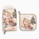Set of kitchen. Ethel "Cozy Evenings" mittens 15x28cm, 19x19cm severity, 100%HL