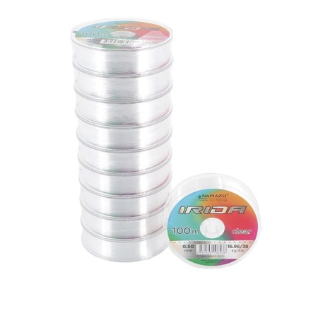 Namazu Irida, l = 100 m, d = 0.50 mm, test = 16.96 kg, transparent, packaging 10 pcs.