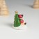 Souvenir Polystone "Olenien in a red fur coat near a Christmas tree" MIX 3.8x3.5x4.8 cm