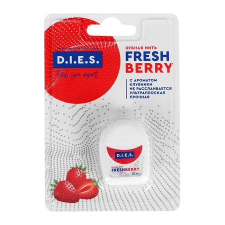 Dental thread D.I.E.S, 15 m, strawberries, 1 pc.-2