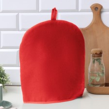 New Year. Greeting on the kettel Ethel Home Collection Red 28x28cm, 61%of the flax, 39%HL