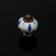 Handle button tundra, ceramic, painted with blue patterns