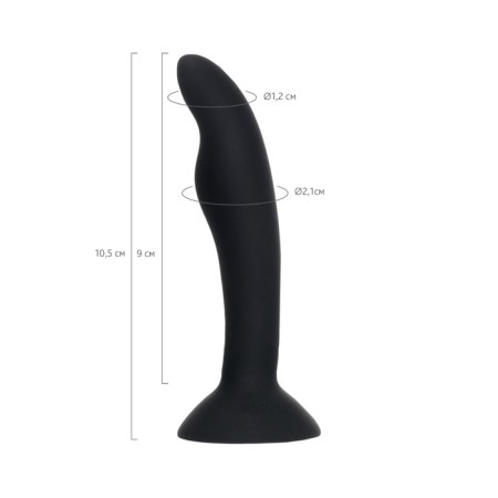 Anal plug A-Toys by Toyfa Stroft, silicone, black color, 10.5 cm-8