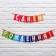 Garland on the tape "Happy Birthday!", Rainbow, length 215 cm