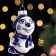 Christmas tree toy "snowman", gzhel, porcelain, h = 10cm