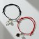 Bracelets "Demetrons" on the magnet, phosphorus balls with clover, black-red color, 6 cm