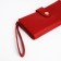 Women's wallet on the button, red color