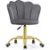 Computer chair BUD GREY, Metal/velor, Gold/Gray 55x47x75 cm