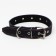 Leather collar on synthetic winterizer, dimensionless, 65 x 3 cm, Osh 22-55 cm, blue