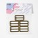 The buckle is regulatory, two -sided, the inner width is 38 mm, the thickness is 3.5 mm, 5 pcs, the color is bronze