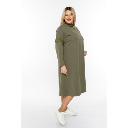 Women's dress, size 56, khaki color-3