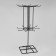 Turntable, 2 tiers of 8 hooks, 20 × 20 × 40, black color