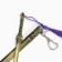 Souvenir weapon suspended mini "anime sword", keychain, 20 cm, gold with purple