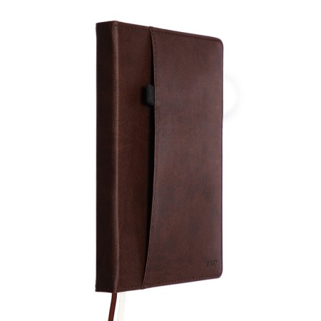 Leduced Diary A5, 160 sheets, Devente.klint, firm artificial leather cover with foam rubber, cream block 70 g/m2, brown-2