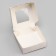 Food box, with a window, white, 11.5 x 11.5 x 4 cm