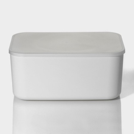 Storage container with lid LADOM "Elistic", 36.5 × 26 × 16 cm, white color-6